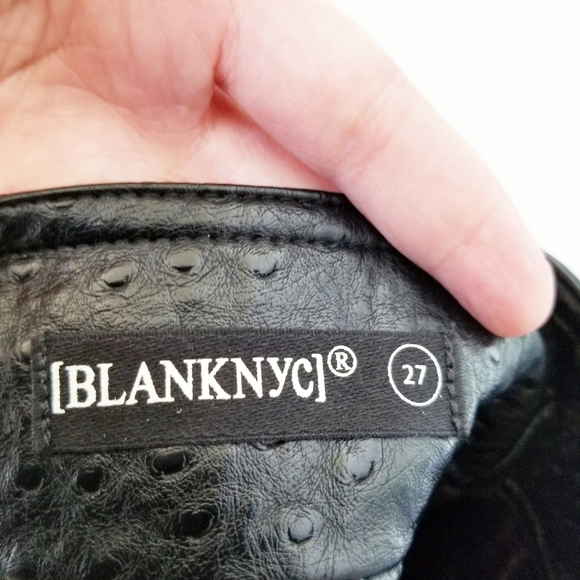 BLANK NYC Hustler Faux Ostrich Leather Mini Skirt - Picture 6 of 8